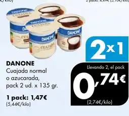 Supermercados Lupa DANONE Cuajada normal o azucarada oferta