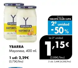Supermercados Lupa YBARRA Mayonesa oferta