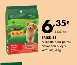 Supermercados Lupa FRISKIES Alimento para perros Active con buey y verduras oferta