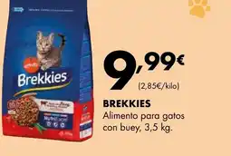 Supermercados Lupa BREKKIES Alimento para gatos con buey oferta