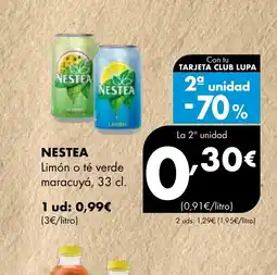 Supermercados Lupa NESTEA Limón o té verde maracuyá oferta