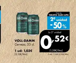 Supermercados Lupa VOLL-DAMM Cerveza oferta