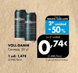 Supermercados Lupa VOLL-DAMM Cerveza oferta