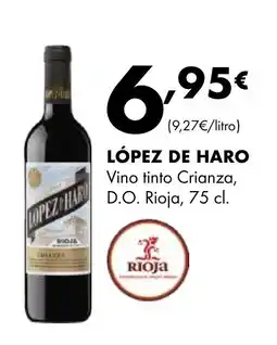 Supermercados Lupa LÓPEZ DE HARO Vino tinto Crianza D.O. Rioja oferta
