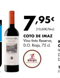 Supermercados Lupa COTO DE IMAZ Vino tinto Reserva, D.O. Rioja oferta