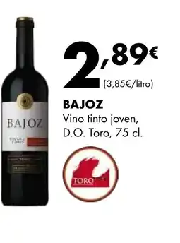 Supermercados Lupa BAJOZ Vino tinto joven, D.O. Toro oferta