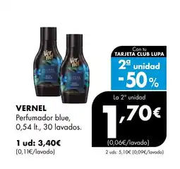 Supermercados Lupa VERNEL Perfumador blue, 0,54 It., 30 lavados oferta
