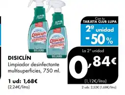 Supermercados Lupa DISICLÍN Limpiador desinfectante multisuperficies oferta