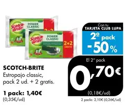 Supermercados Lupa SCOTCH-BRITE Estropajo classic oferta