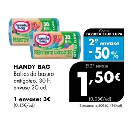 Supermercados Lupa HANDY BAG Bolsas de basura antigoteo oferta