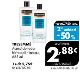 Supermercados Lupa TRESEMMÉ Acondicionador hidratación intensa oferta