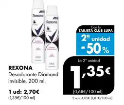 Supermercados Lupa REXONA Desodorante Diamond invisible oferta