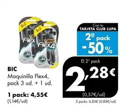 Supermercados Lupa BIC Maquinilla Flex4 oferta