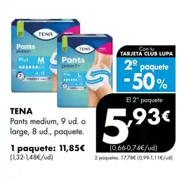 Supermercados Lupa TENA Pants medium oferta