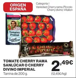 Supercor Tomate cherry rama sanlúcar o cherry divino imperial oferta
