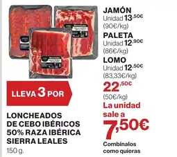 Supercor Loncheados de cebo ibéricos 50% raza ibérica sierra leales oferta