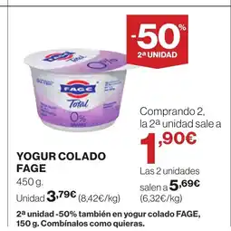 Supercor FAGE Yogur colado oferta