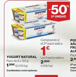 Supercor Yogurt natural oferta