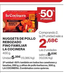 Supercor LA COCINERA Nuggets de pollo rebozado fino familiar oferta