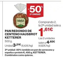 Supercor Pan redondo de centeno hausbrot ketterer oferta
