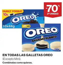 Supercor OREO En todas las galletas oferta