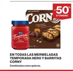 Supercor En todas las mermeladas temporada hero y barritas corny oferta