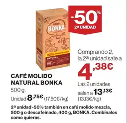 Supercor BONKA Café molido natural oferta
