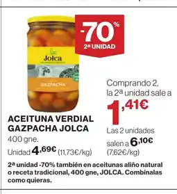Supercor JOLCA Aceituna verdial gazpacha oferta