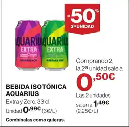 Supercor AQUARIUS Bebida isotónica oferta