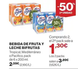 Supercor BIFRUTAS Bebida de fruta y leche oferta