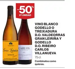 Supercor Vino blanco godello o treixadura d.o. valdeorras gran leiriña y godello d.o. ribeiro carlos villanueva oferta