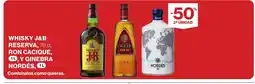 Supercor J&B RESERVA, RON CACIQUE, Y GINEBRA Whisky oferta