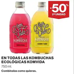 Supercor KOMVIDA En todas las kombuchas ecológicas oferta
