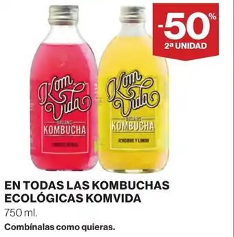 Supercor KOMVIDA En todas las kombuchas ecológicas oferta