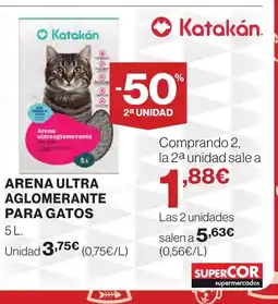 Supercor Arena ultra aglomerante para gatos oferta