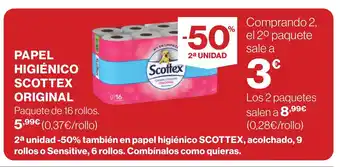 Supercor SCOTTEX Papel higiénico oferta