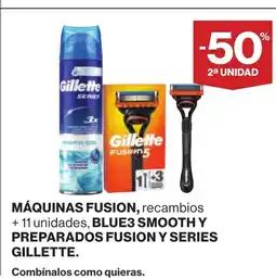 Supercor GILLETTE Máquinas fusion blue3 smooth y preparados fusion y series oferta