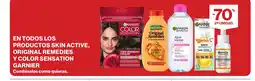Supercor GARNIER En todos los productos skin active, original remedies y color sensation oferta