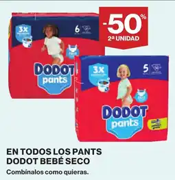 Supercor En todos los pants dodot bebé seco oferta