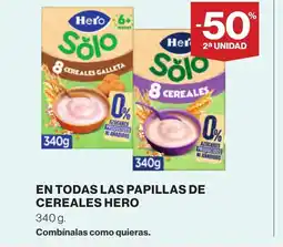 Supercor HERO En todas las papillas de cereales oferta