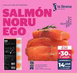 La Sirena Lomos de salmón noruego Premium oferta