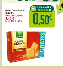 mYm supermercados GULLÓN Galleta Creme Tropical oferta