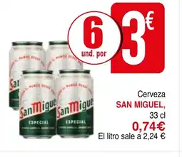 mYm supermercados SAN MIGUEL Cerveza oferta