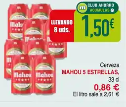 mYm supermercados MAHOU 5 ESTRELLAS Cerveza oferta