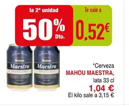 mYm supermercados MAHOU MAESTRA Cerveza oferta