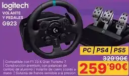 Dynos Informática Logitech - volante y pedales g923 oferta