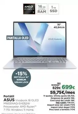 El Corte Inglés Asus - portátil oferta