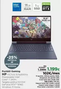 El Corte Inglés Hp - portátil gaming oferta