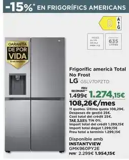 El Corte Inglés Lg - frigorífico americans no frost oferta