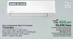 El Corte Inglés Toshiba - aire condicionat split inverter oferta